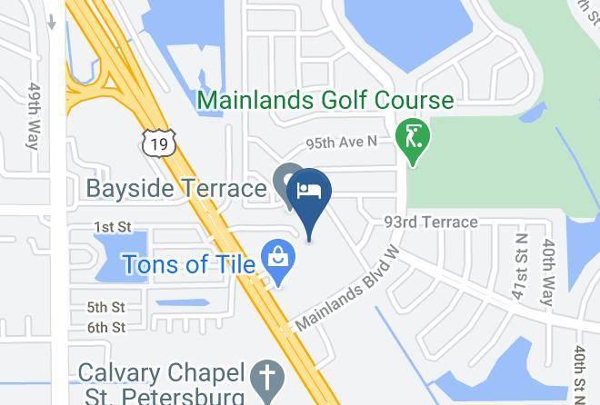 Pinellas - Bayside Inn Pinellas Park Clearwater Maps