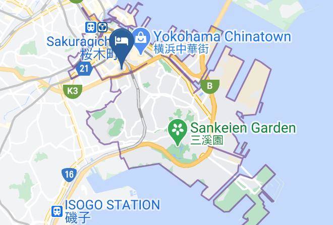 Yokohama City Naka Ward - Oyotop Hotel Yokohoma Maps