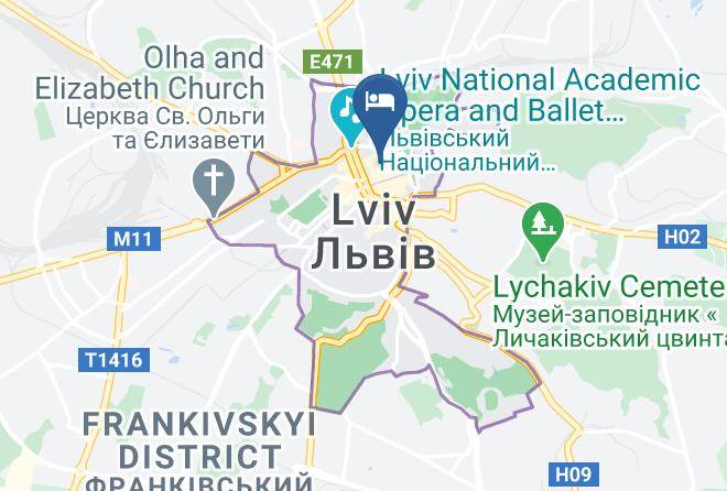 Lviv - Oysters & Bubbles Gastro Hotel Rynok Square Maps