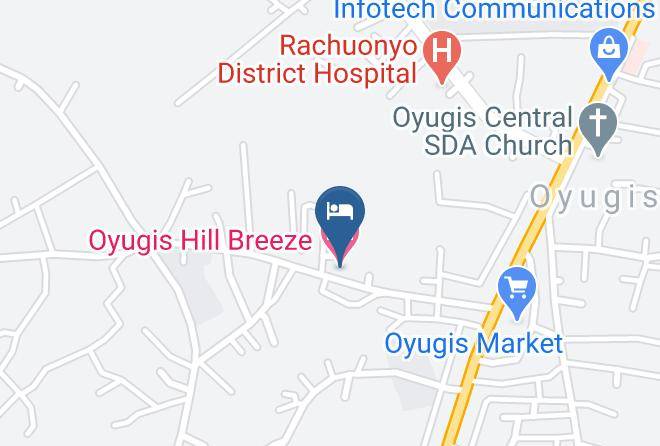 Homa Bay - Oyugis Hill Breeze Hotel Maps