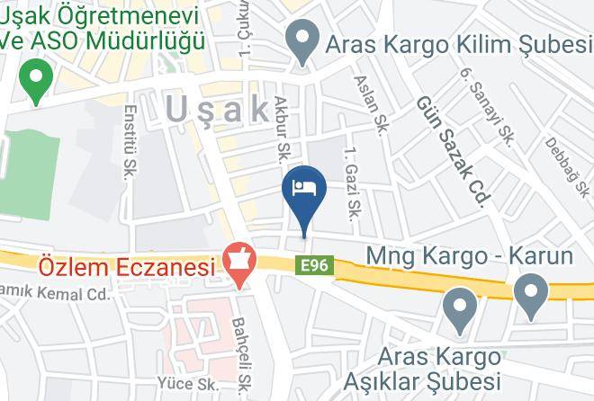 Usak Durak - Ozgobek Ronesans Hotel Maps
