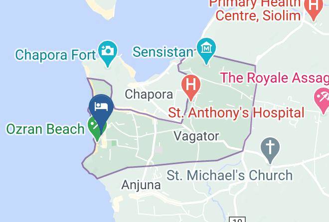Bardez - Ozran Heights Beach Resort Maps