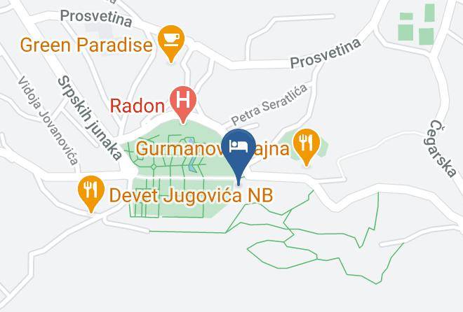 Nisava District - Ozren Hotel Maps