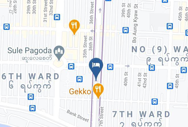 Yangon West - Pacific Hotel Maps