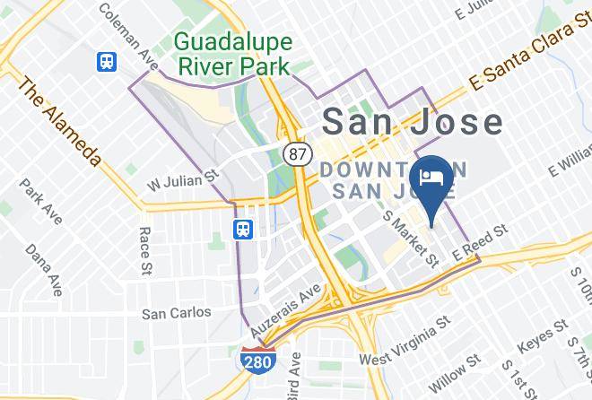 Santa Clara - Pacific Motor Inn San Jose Maps
