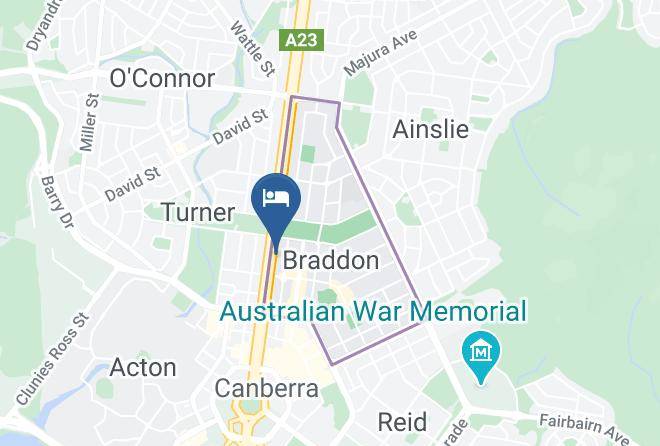 Braddon - Pacific Suites Canberra Maps