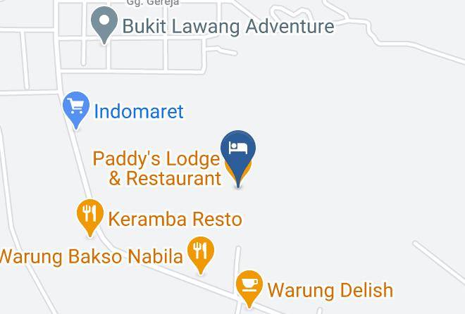 Paddy's Lodge & Restaurant Map - North Sumatra - Langkat Regency