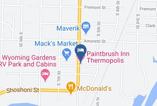 Hot Springs - Paintbrush Inn Thermopolis Maps