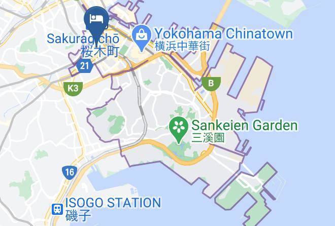 Yokohama City Naka Ward - Palace Capsule Hotel Maps