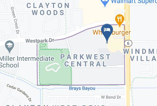 Harris - Palace Inn Blue Hwy 6 & Westpark Tollway Maps