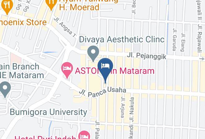 Kota Mataram - Palapa Hotel Maps