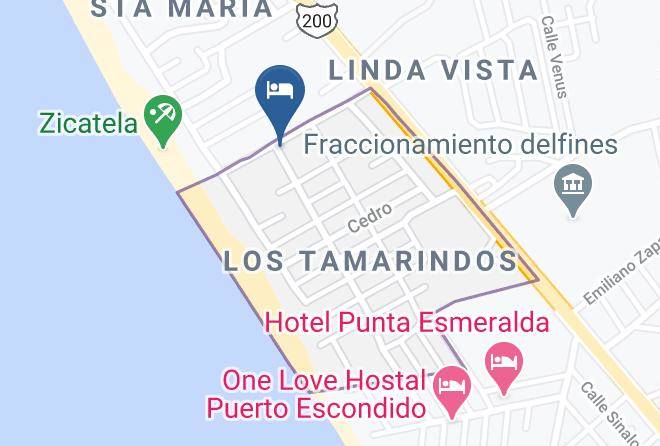 Santa Mariaotepec - Palapas Tortuga Hotel Maps