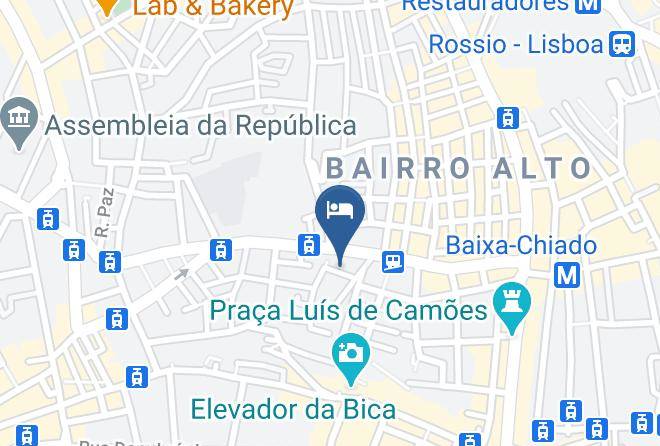 Lisbon - Evidencia Light Sta Catarina Hotel Maps