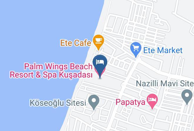 Davutlar - Palm Wings Beach Resort & Spa Kusadasi Maps