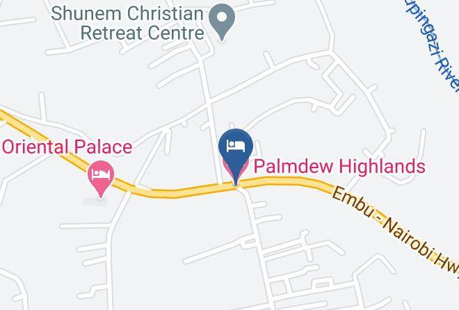 Kirinyaga - Palmdew Highlands Hotel Maps