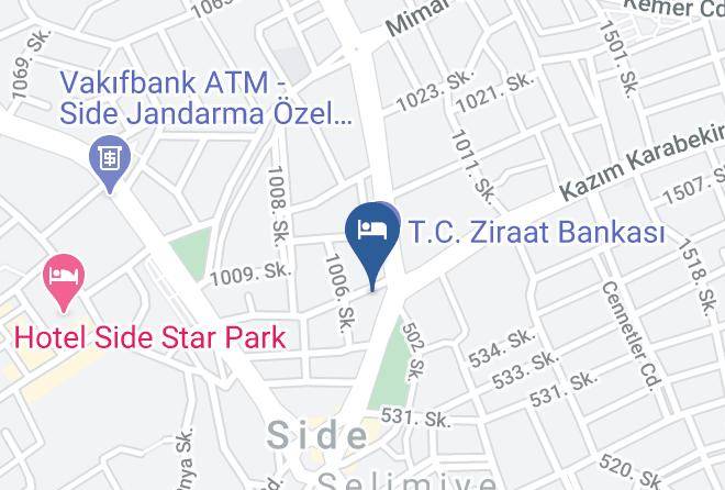Manavgat - Palmiye Otel Maps
