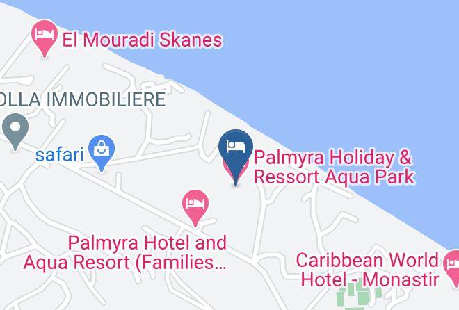 Palmyra Holiday & Ressort Aqua Park Map - Tunisia
