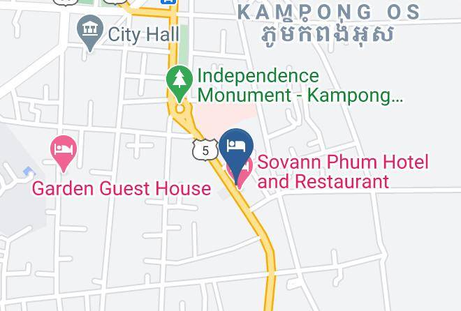Kampong Chhnang Town - Pama Hotel Maps