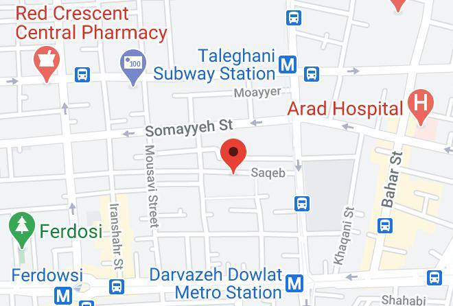 Tehran - Pamchal Hotel Maps