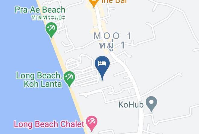 Amphoe Ko Lanta - Pana Long Beach Resort Maps