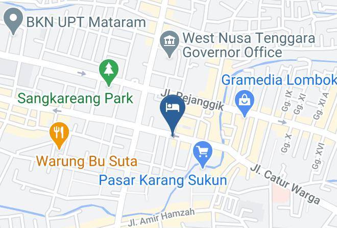 Kota Mataram - Pandora Hotel Maps