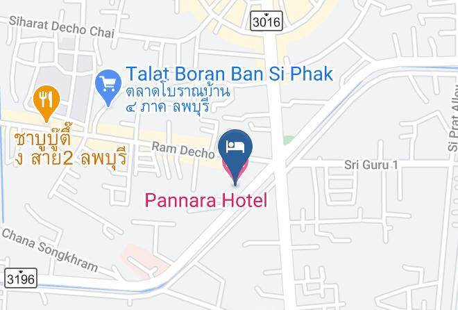 Mueang Lopburi District - Pannara Hotel Maps