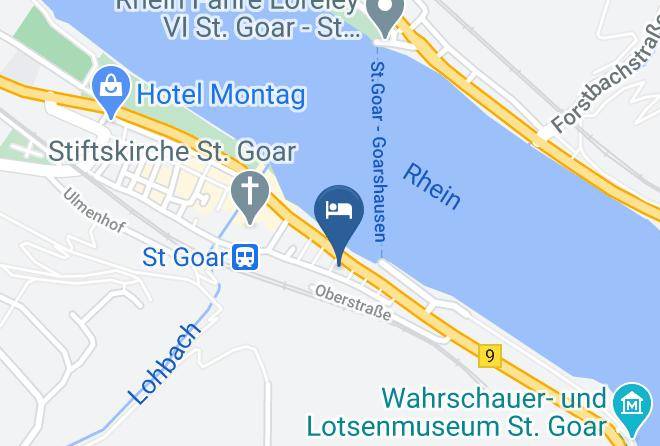 Rhein Hunsruck Kreis - Panorama Rheinblick St Goar Maps