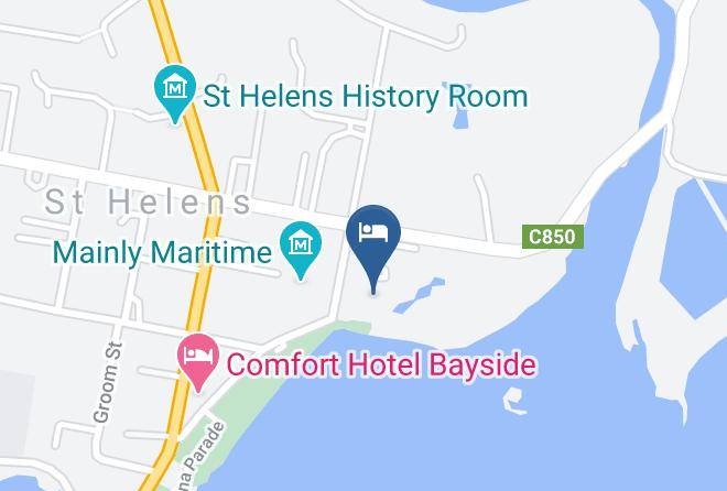 Panorama Hotel St Helens Map