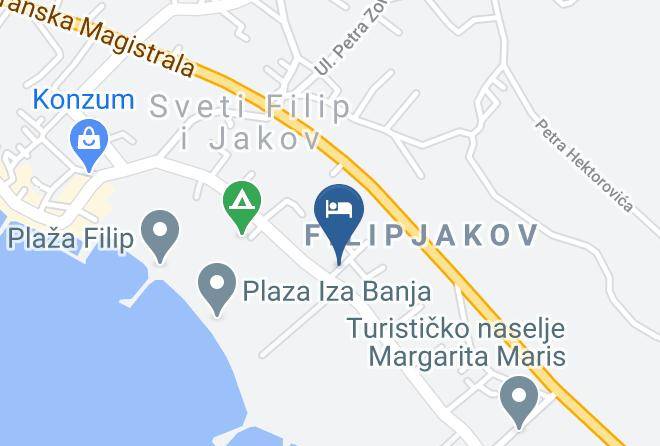 Sveti Filip I Jakov - Pansion Cirjak Maps
