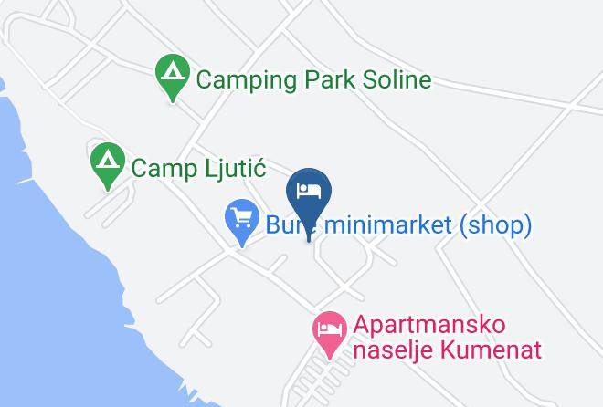 Biograd Na Moru - Pansion Gaspar Maps
