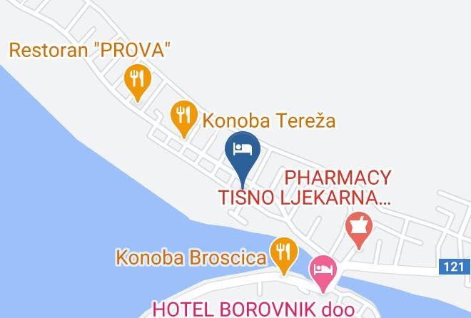 Tijesno - Pansion Gina Maps