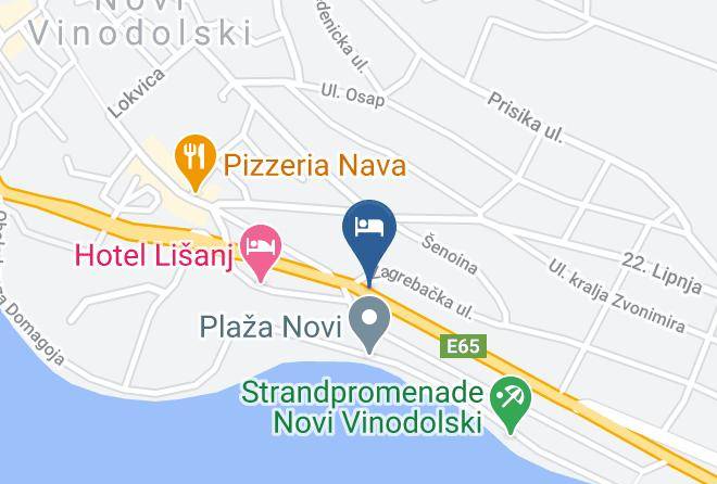 Novi Vinodolski - Pansion Lavanda Maps
