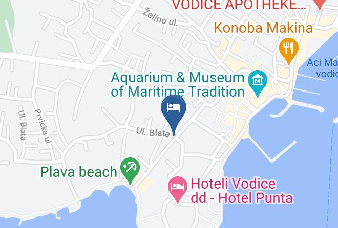 Vodice - Pansion Lorenta Maps