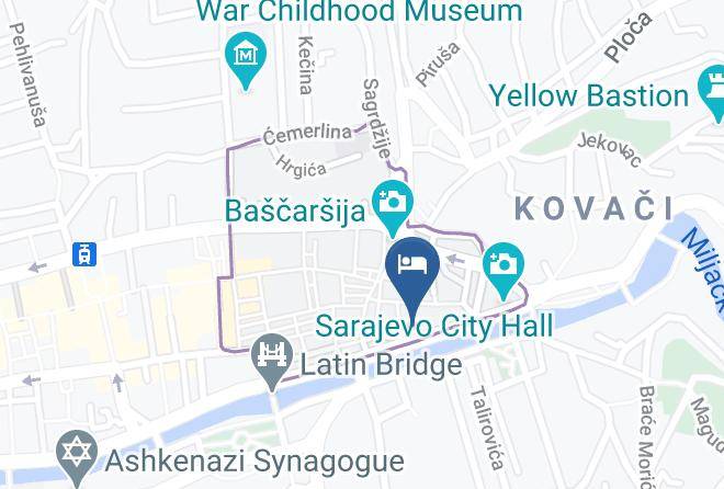 Sarajevo - Pansion Sebilj Maps