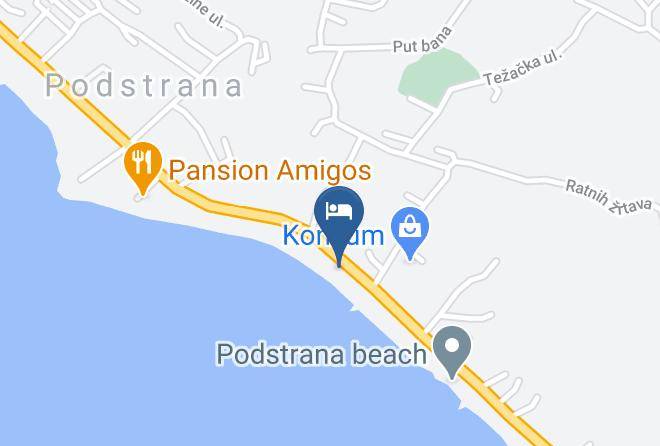 Podstrana - Pansion Zanic Maps