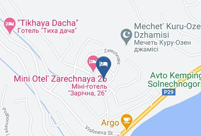 Alushta - Pansionat Na Zarechnoy Maps