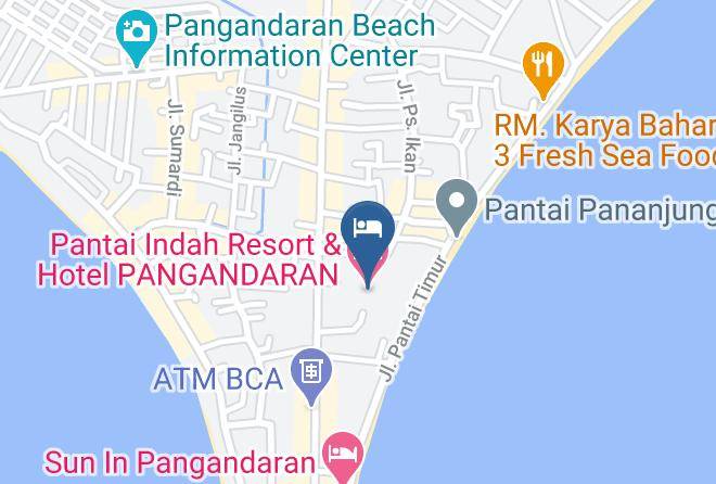 Pantai Indah Resort & Hotel Pangandaran Map