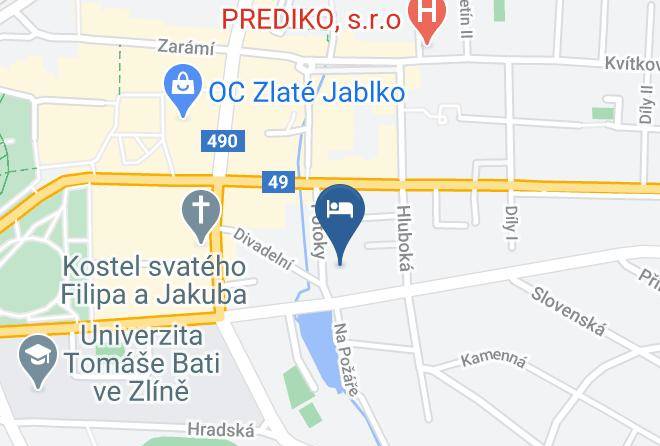 Zlin - Par Pokoju Microhotel Maps