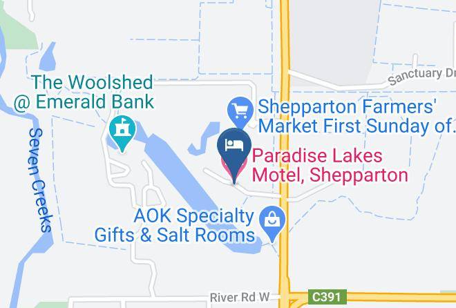 Greater Shepparton - Paradise Lakes Motel Shepparton Maps