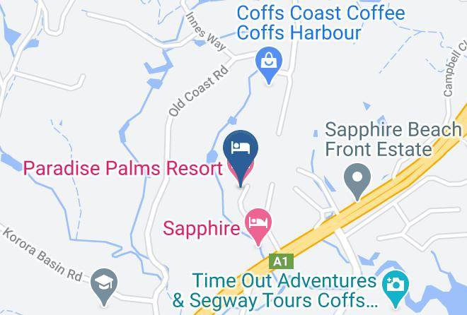 Coffs Harbour - Paradise Palms Resort Maps