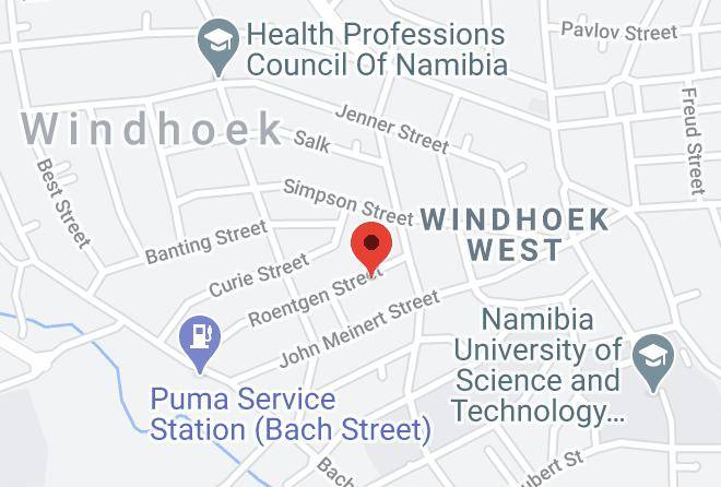 Windhoek - Paradisegarden Backpackers Maps