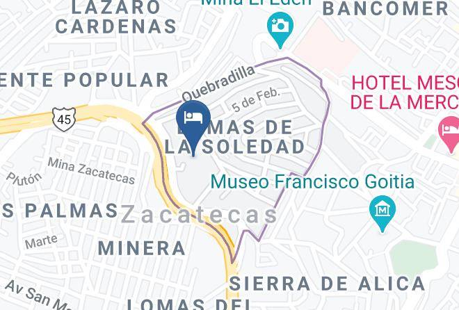 Zacatecas Lomas De La Soledad - Hotel Parador Maps