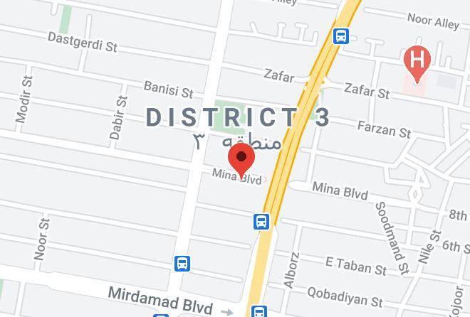 Tehran - Pariz Hotel Maps