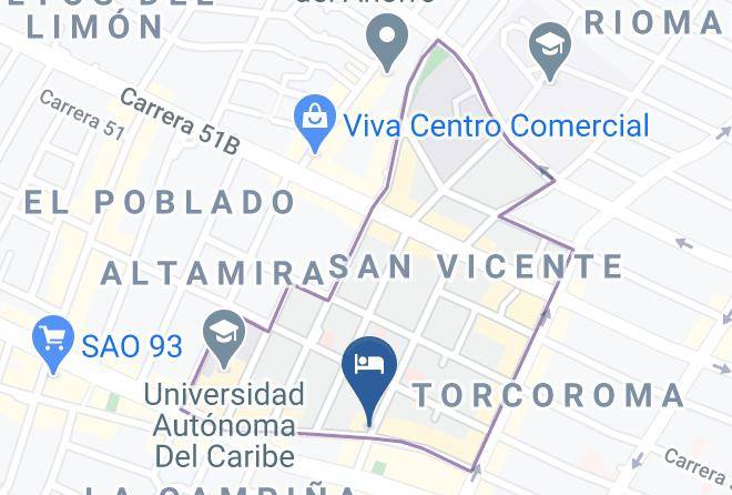 Radisson Diamond Barranquilla Map