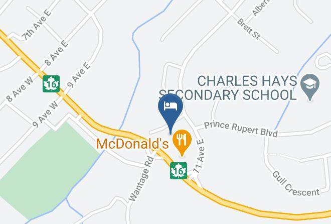 Skeena Queen Charlotte - Parkside Resort Motel Maps