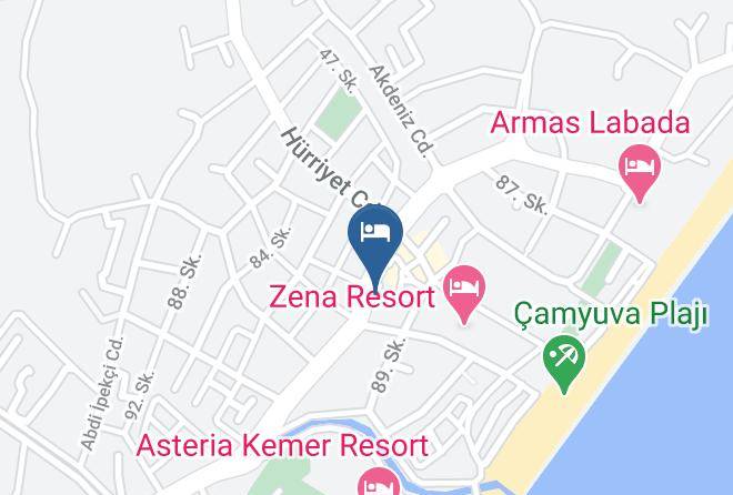 Pasha's Princess Hotel Map - Antalya - Kemer