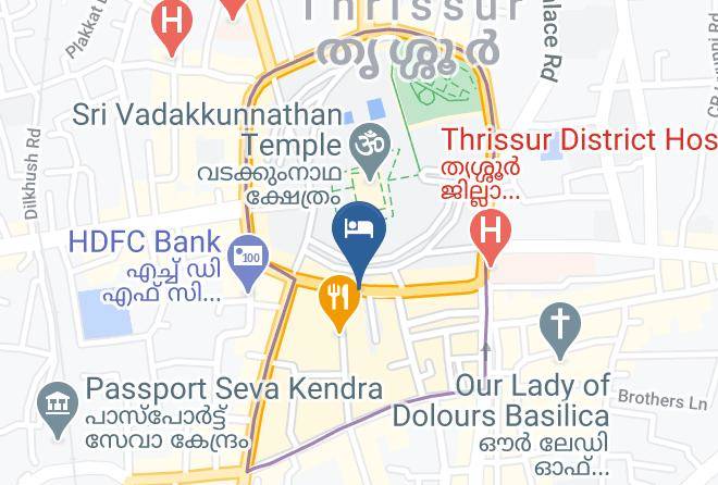 Thrissur - Pathans Residential Hotel Maps