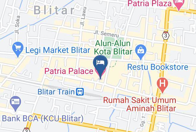 Kota Blitar - Patria Palace Hotel Maps