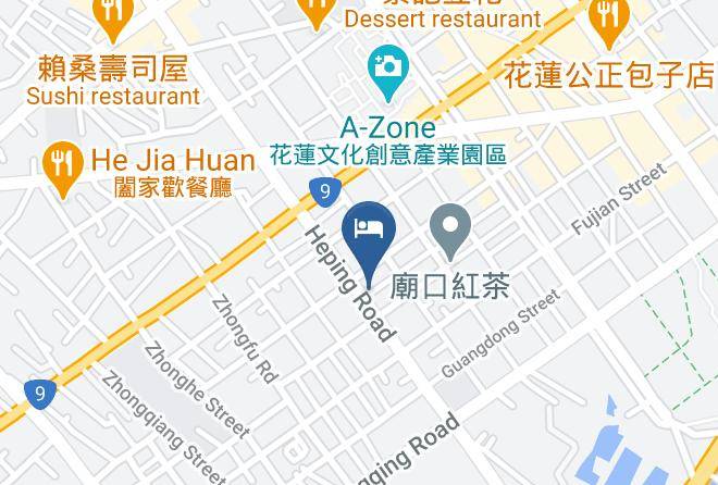 Peace Prison Caf'e Inn Mapa - Taiwan - Hualiennty