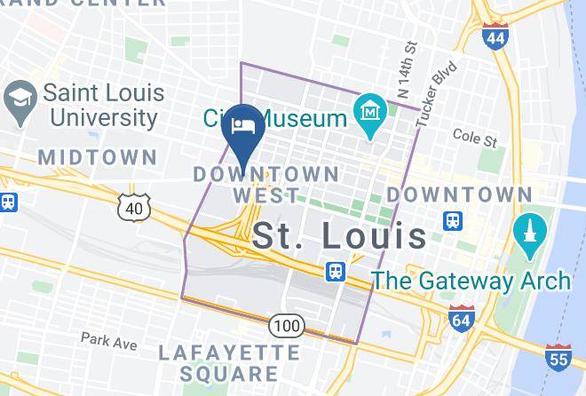 St Louis City - Pear Tree Inn St Louis Near Union Station Maps
